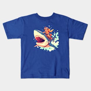 shark rider Kids T-Shirt